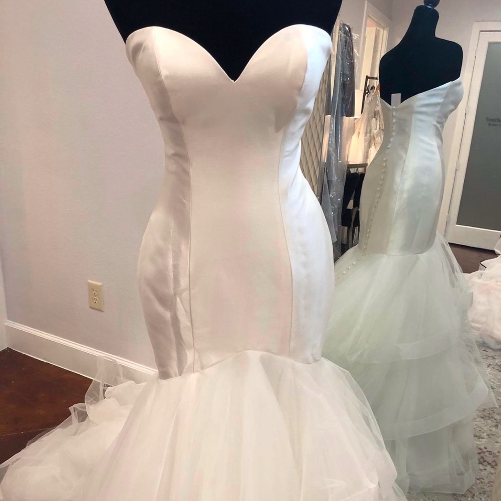 Allure Ivory Fit and Flare Strapless Wedding Dress